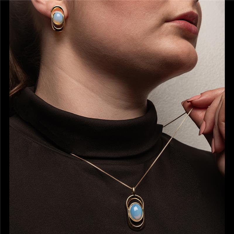 Conjunto Brilhato Pedras Naturais Brasileiras — Folheado a Ouro