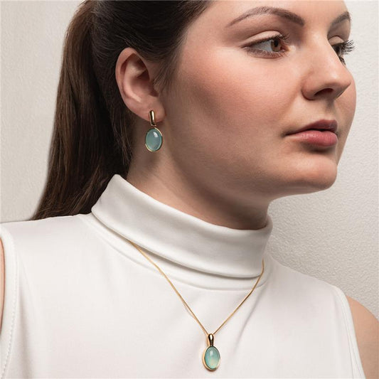 Conjunto Brilhato Pedras Naturais Brasileiras — Folheado a Ouro