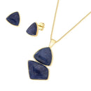 CONJUNTO FOLHEADO A OURO