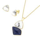 CONJUNTO FOLHEADO A OURO