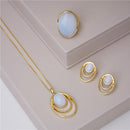 CONJUNTO FOLHEADO A OURO