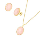 CONJUNTO FOLHEADO A OURO