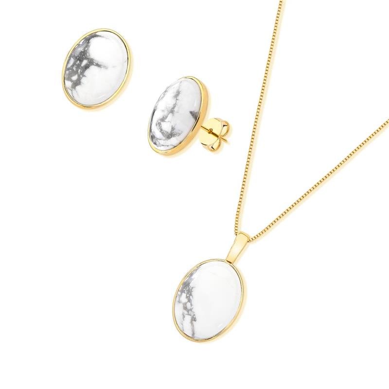 CONJUNTO FOLHEADO A OURO