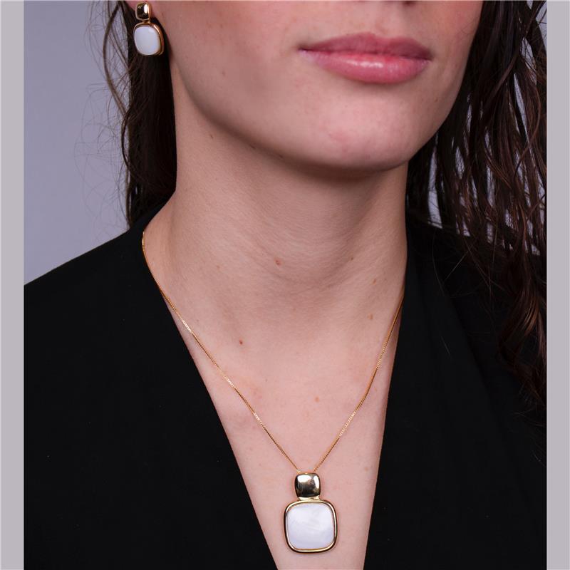 Conjunto Brilhato Pedras Naturais Brasileiras — Folheado a Ouro