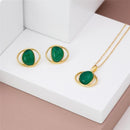 CONJUNTO FOLHEADO A OURO