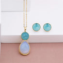 CONJUNTO FOLHEADO A OURO