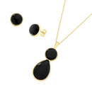 CONJUNTO FOLHEADO A OURO