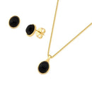 CONJUNTO FOLHEADO A OURO