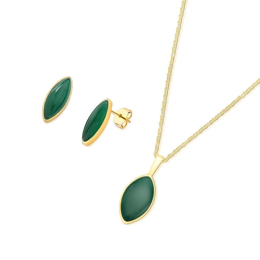 Conjunto Brilhato folheado a ouro com pedras naturais - foto 1