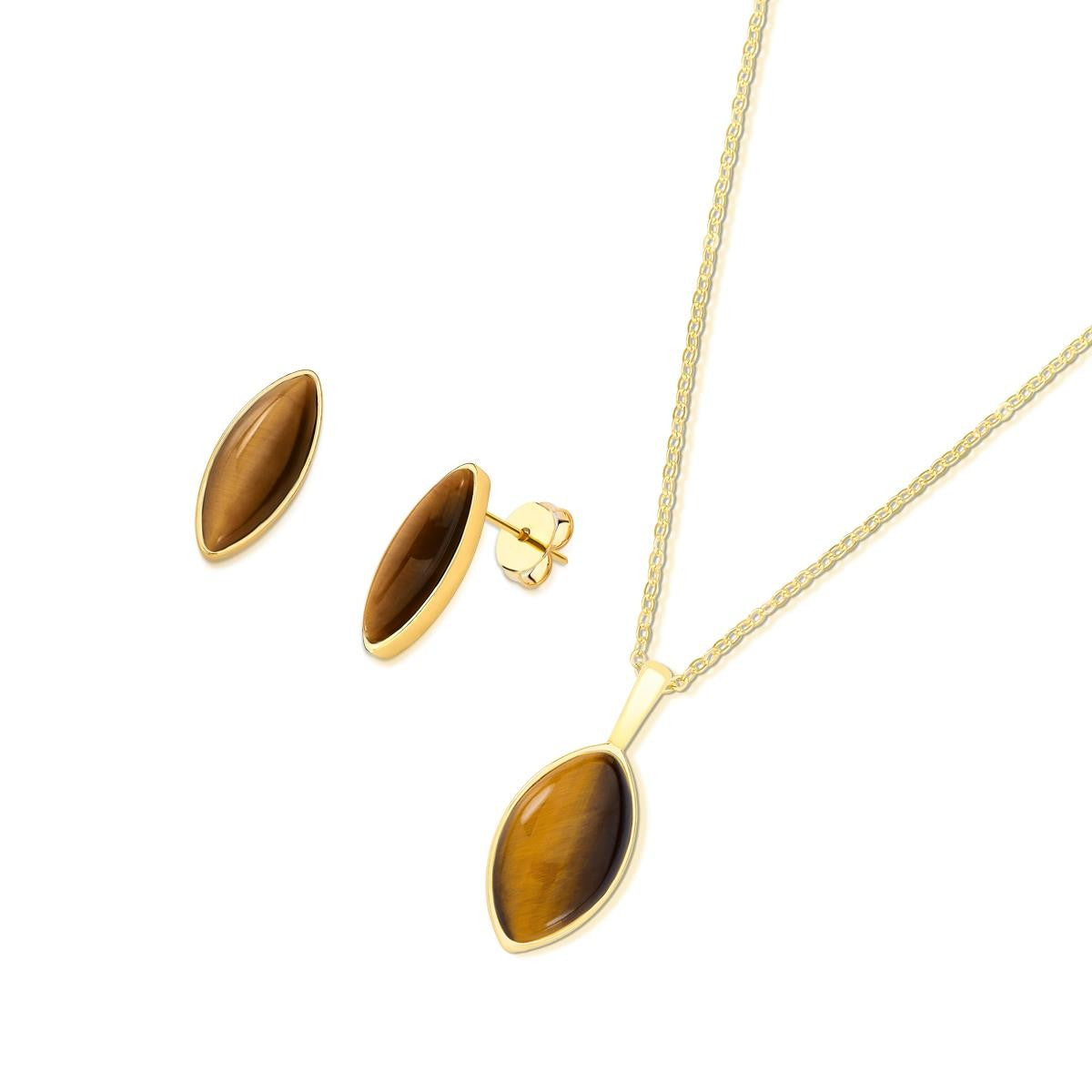Conjunto Brilhato folheado a ouro com pedras naturais - foto 8