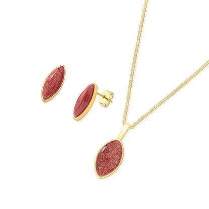 Conjunto Brilhato folheado a ouro com pedras naturais - foto 14