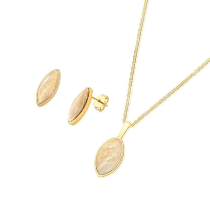 Conjunto Brilhato folheado a ouro com pedras naturais - foto 17