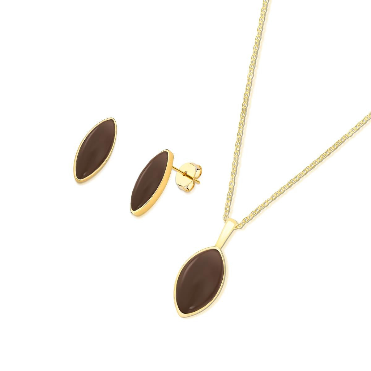 Conjunto Brilhato folheado a ouro com pedras naturais - foto 18