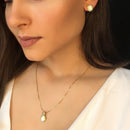 CONJUNTO FOLHEADO A OURO