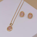 CONJUNTO FOLHEADO A OURO