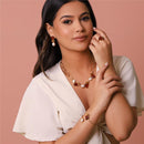 CONJUNTO FOLHEADO A OURO