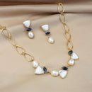 CONJUNTO FOLHEADO A OURO