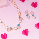 CONJUNTO FOLHEADO A OURO