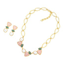 CONJUNTO FOLHEADO A OURO