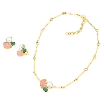 Pulseira Brilhato Pedras Naturais Brasileiras — Folheado a Ouro