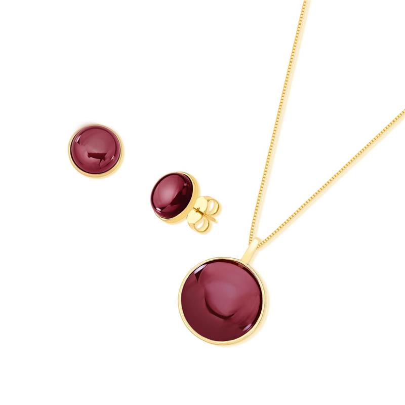 Conjunto Brilhato folheado a ouro com pedra natural perolada - foto 4