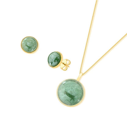 Conjunto Brilhato folheado a ouro com pedra natural perolada - foto 11
