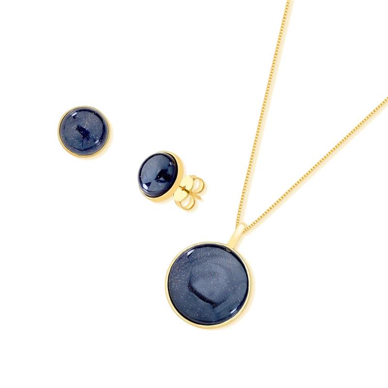 Conjunto Brilhato folheado a ouro com pedra natural perolada - foto 13