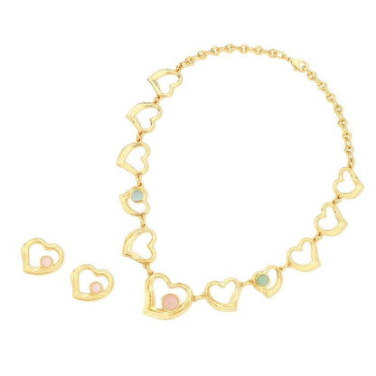 Conjunto Brilhato Pedras Naturais Brasileiras — Folheado a Ouro