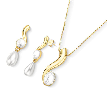 Conjunto Brilhato Pedras Naturais Brasileiras — Folheado a Ouro
