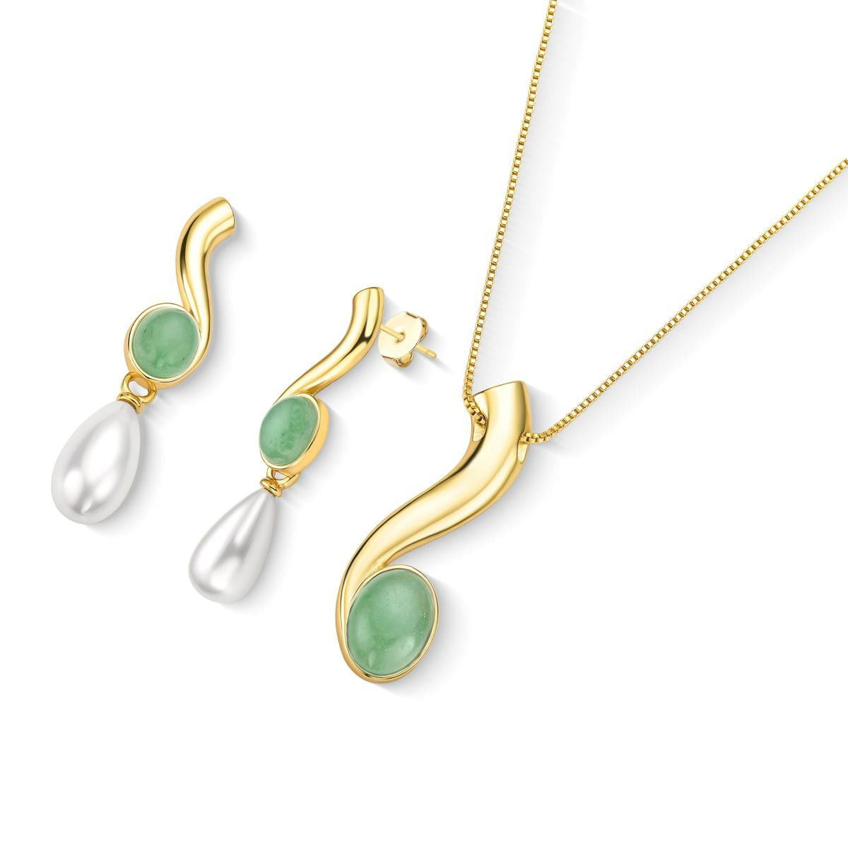 Conjunto Brilhato Pedras Naturais Brasileiras — Folheado a Ouro — AMETISTA