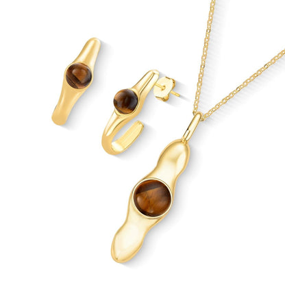 Conjunto Brilhato Intense Folheado a Ouro