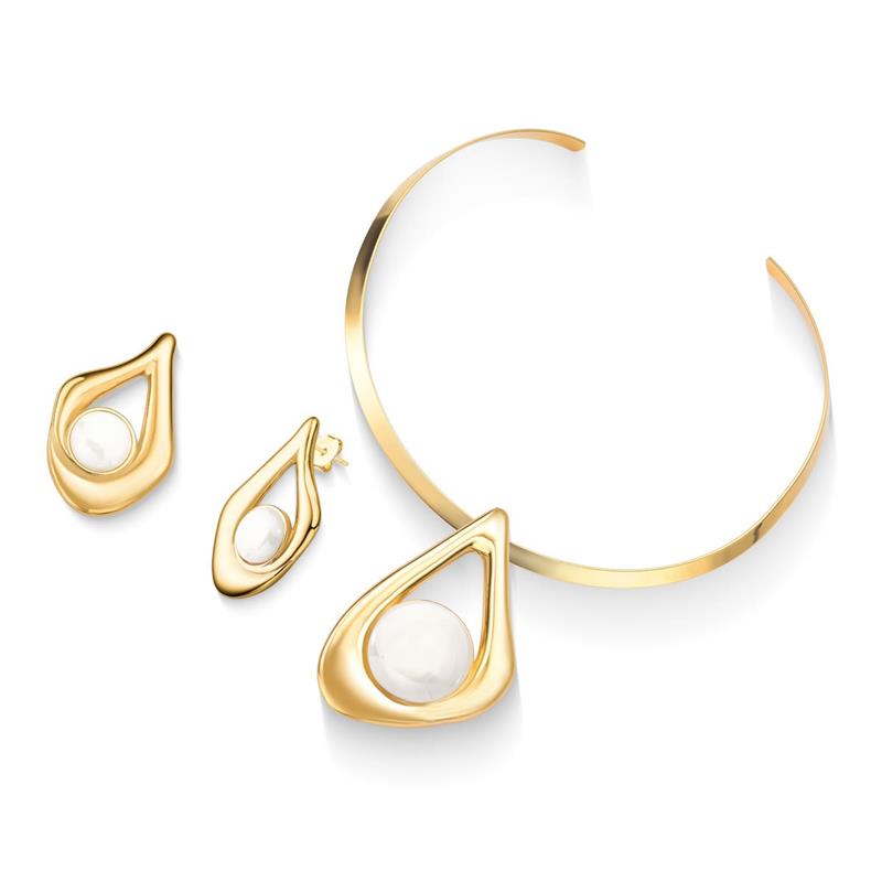 CONJUNTO FOLHEADO A OURO