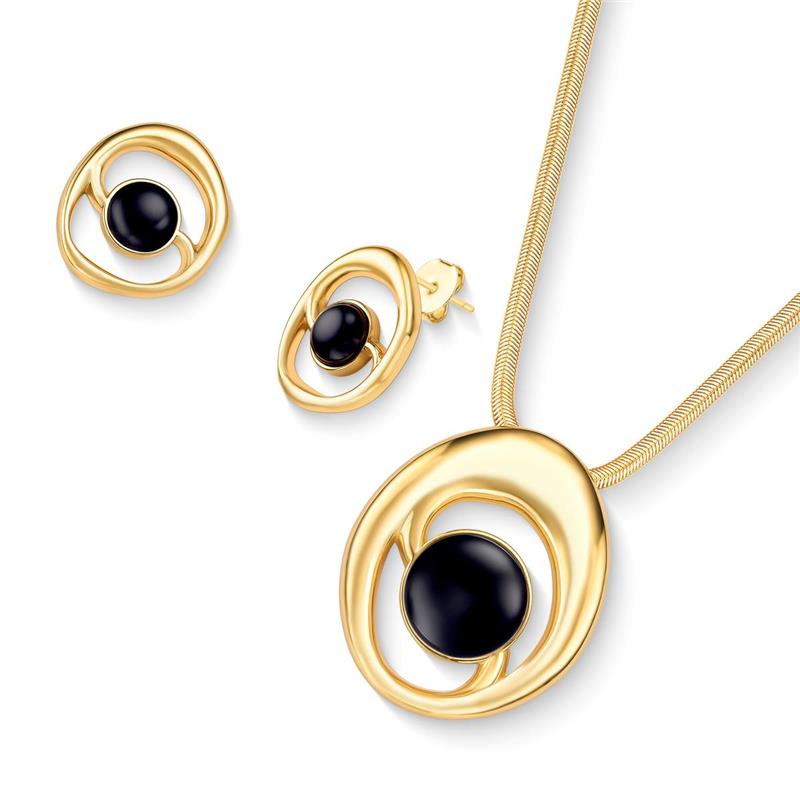 CONJUNTO FOLHEADO A OURO