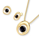 CONJUNTO FOLHEADO A OURO