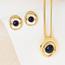 CONJUNTO FOLHEADO A OURO