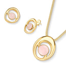 CONJUNTO FOLHEADO A OURO