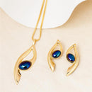 CONJUNTO FOLHEADO A OURO