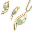 CONJUNTO FOLHEADO A OURO