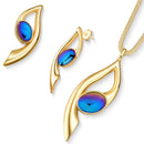 CONJUNTO FOLHEADO A OURO