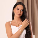 CONJUNTO FOLHEADO A OURO