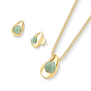 CONJUNTO FOLHEADO A OURO