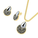 CONJUNTO FOLHEADO A OURO