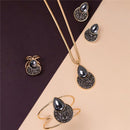 CONJUNTO FOLHEADO A OURO