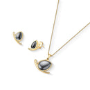 CONJUNTO FOLHEADO A OURO