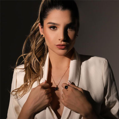 Conjunto Brilhato Pedras Naturais Brasileiras — Folheado a Ouro