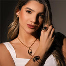 CONJUNTO FOLHEADO A OURO