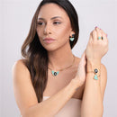 CONJUNTO FOLHEADO A OURO