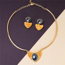 CONJUNTO FOLHEADO A OURO