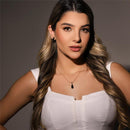 CONJUNTO FOLHEADO A OURO