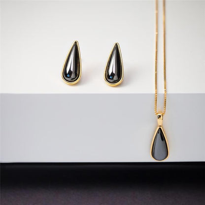 Conjunto Brilhato Pedras Naturais Brasileiras — Folheado a Ouro